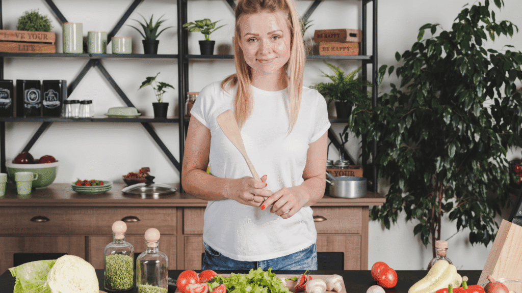 woman preparing food