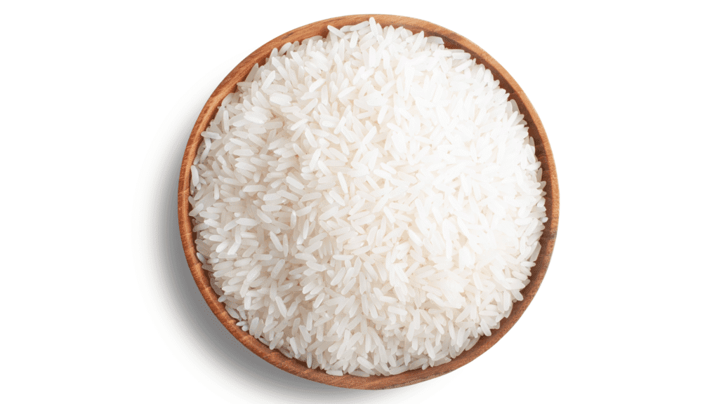 bowl of uncooked rice