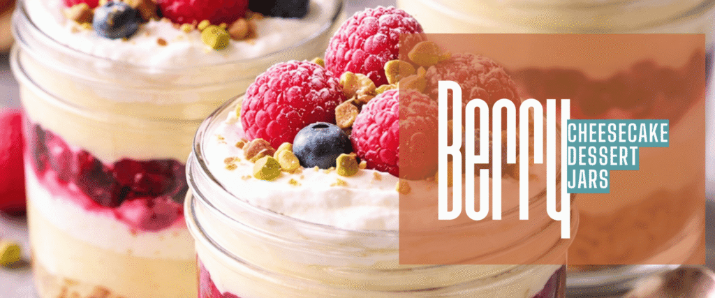 Berry pudding dessert jars